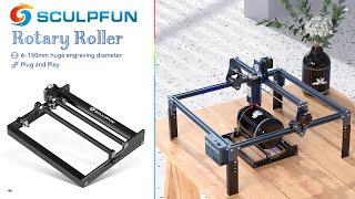 SCULPFUN Laser Rotary Roller with 360°Rotating for laser Engraving Cylindrical Objects