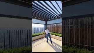 Modern backyard pergola design, made of aluminum alloy materials#building #pergola #patio #shorts