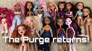 THE GRAND DOLL COLLECTION PURGE RETURNS- downsizing my collection! | Lizzie is bored vlog