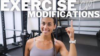 [NASM CPT] EXERCISE MODIFICATIONS | how to modify lifts & exercises I always include in my workouts