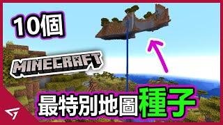 10個Minecraft最為特別地圖種子碼！生存模式居然可以挖無限鑽石！【無止境的岩漿峽谷，雙終界祭壇，最靠近的終點】