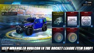 *NEW* Jeep Wrangler Rubicon In The Rocket League Item Shop!! - Rocket League Item Shop Update