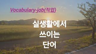 실생활에서 쓰이는 단어#english#직업#job#영어