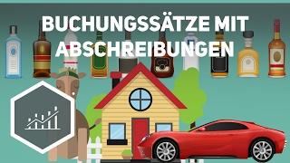 Buchungssätze mit Abschreibungen auf Wertanlagen