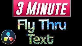 The Fly Through Text Effect | Davinci Resolve Tutorial