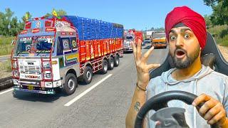 Indian Tata Truck Driving On Highway