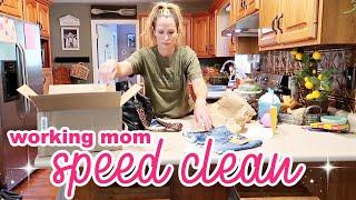 WORKING MOM SPEED CLEAN WITH ME | EVENING POWER HOUR | BRIANA STEVENSON