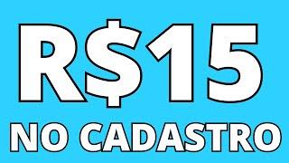 Como Ganhar 15 Reais Agora Pelo CADASTRO (SEM DEPOSITO) App Pagando via pix *dinheiro no cadastro