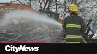 Another fire at a vacant building in Winnipeg’s inner-city reduced home to rubble