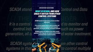 What is SCADA, and how does it differ from other control systems #automation #interview