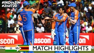 India vs Zimbabwe 2nd T20 Cricket Match Full Highlights | IND vs ZIM 1st T20 Highlights 2024