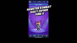 9 June 2025 Hamster Kombat GameDev Daily Cipher Code Today #hamsterkombat #hamsterkombatdailycipher