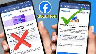 Your Account Has Been Locked Facebook Learn More Problem | How To Unlock Facebook Account 2023