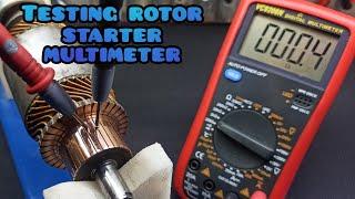 Starter rotor testing with multimeter