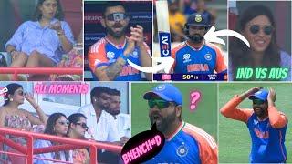 Rohit sharma angry | ritika reaction on rohit sharma 4 sixes vs starc | ind vs aus t20 worldcup 2024