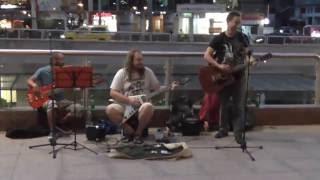 marvellous street band performing in sveta nedelya square,sofia,bulgaria