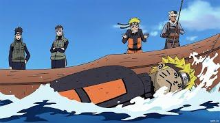 Naruto was captured as bait for a sea monster, and the Nine-Tails was unsealed