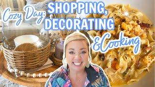 SHOPPING DECORATING AND COOKING | COZY DINNER IDEA | BEST SOUP RECIPE | JESSICA O'DONOHUE