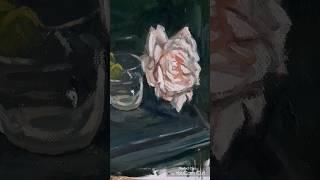 Painting a Rose #oilpainting #art