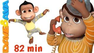 Five Little Monkeys Jumping on the Bed | Nursery Rhymes Collection from Dave and Ava