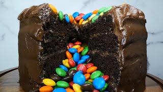 M&M Chocolate Surprise Cake