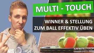 Mit dieser Tennisübung den Winner (Gewinnschlag) & die perfekte Stellung zum Ball üben  Multi-Touch