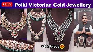 Polki Jewellery With Prices | Victorian Gold Jewellery | Krishna Jewellers | @brideessentials