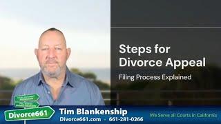 ️ What Are the Steps for Filing a Divorce Appeal? | Los Angeles Divorce #divorce661