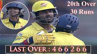 Last Over Miracle, Chennai Rhinos Vishal & Vishnu Hit 30 Runs in 6 Balls against Bhojpuri Dabbangs