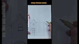 cozy house easy drawing #how #diy #easydrawing #sketch #art #house #tree #autumn
