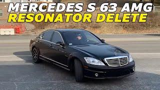 2008 Mercedes S 63 6.3L V8 Exhaust Sound w/ Resonator Delete!