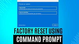 How to Factory Reset Windows | Reset windows using command prompt