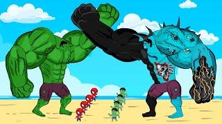 Team Hulk, Spiderman, Superman Vs GIANT - HULK DEVIL : Evolution Mystery | SUPER HOT MOVIES - FUNNY