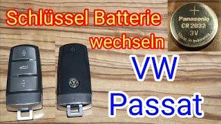 VW Passat 3C Volkswagen - Schlüssel Batterie wechseln/ersetzen