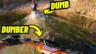 WHY 2 IDIOTS SHOULD NOT RIDE MOTORCYCLES TOGETHER!!!