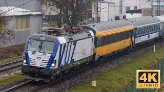 Vectron 193.902 test rychlobrzdy s 15 vozy VUZ Velim 23.11.2022