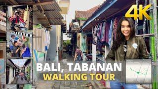 TABANAN BALI Indonesia: Mosque and very colorful alleyway | 4K VIRTUAL WALKING TOUR | Bali 2022