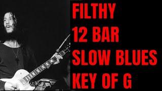 Slow 12 Bar Blues Jam in G Guitar Backing Track | Fleetwood Mac Style