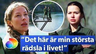 Victoria Eklund övervinner sin rädsla när hon faller baklänges i vattnet | Kompani Svan | discovery+