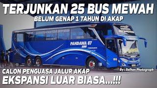 BELUM GENAP 1 TAHUN DI JALUR AKAP...!!! PANDAWA 87 TERJUNKAN 15 BUS MEWAH