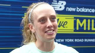 New Balance 5th Ave Mile - race finish footage plus interviews with winners Josh Kerr,  Jemma Reekie