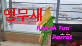 ORIGAMI BURUNG KAKAK TUA / PARROT ( 앵무새 종이접기 ) オウム折り紙Ōmu origami