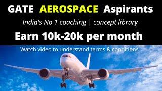 How to prepare for GATE Aerospace Engineering | Earn 10k to 20k+ every month from Concept library