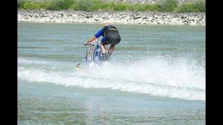 Vespa scooter excitement - fun - action - that on the Danube Guenter Schachermayr