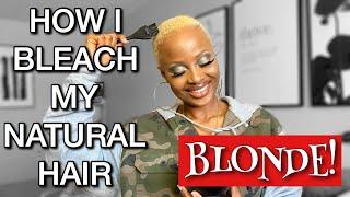 HOW TO SAFELY BLEACH NATURAL HAIR BLONDE | SHADES OF SOSO