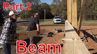 Homemade 30FT Laminated Beams made of Sawmill Lumber PT2