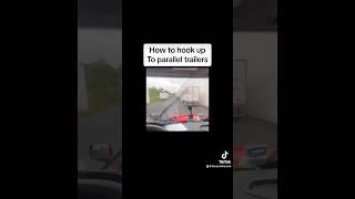 How to hook up two parallel trailers #Trucking #HowTo #Shorts