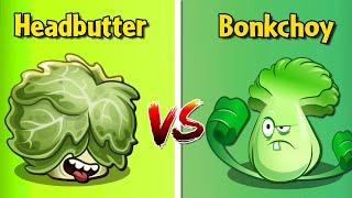 BONK CHOY vs CELERY STALKER vs HEAD BUTTER - Who Will Win? - PvZ 2 Plant vs Plant