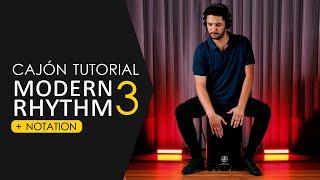 How to play cajon on modern music?( Rhythm 3 ) #cajon #funk #rock #groove #notation