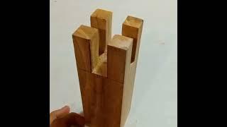 the simple secret of how to line wood joints #woodworking #japanesejoinery #shorts